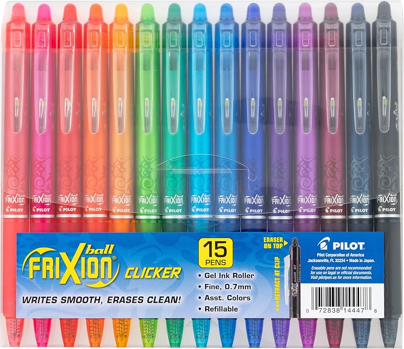 FriXion PILOT Erasable Refillable Retractable Assorted